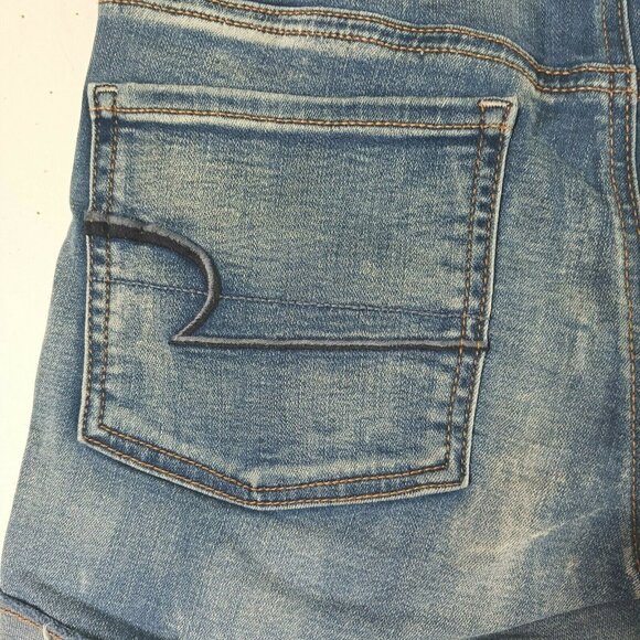 EO Super Super Stretch Distressed Denim Shorts 4 - Picture 2 of 5
